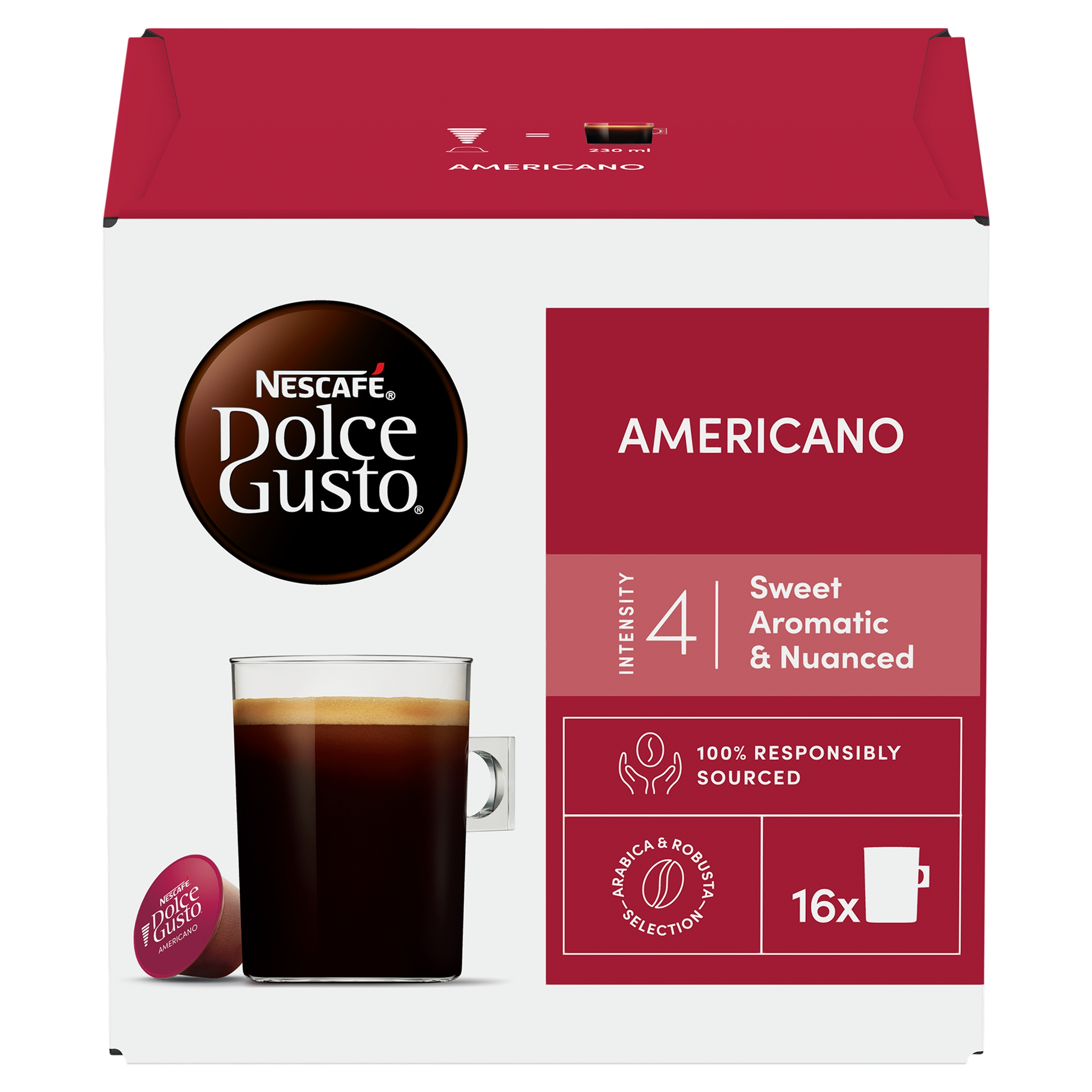 NESCAFE DOLCE GUSTO PODS 16S - AMERICANO - Wholesale FMCG Product - BREX Trading