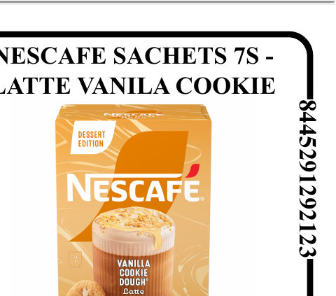 NESCAFE SACHETS 7S - LATTE VANILA COOKIE - Wholesale FMCG Product - BREX Trading