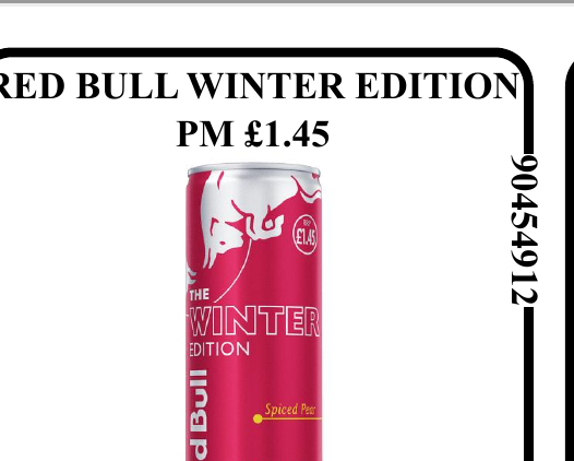 RED BULL WINTER EDITION PM £1.45 - Wholesale FMCG Product - BREX Trading