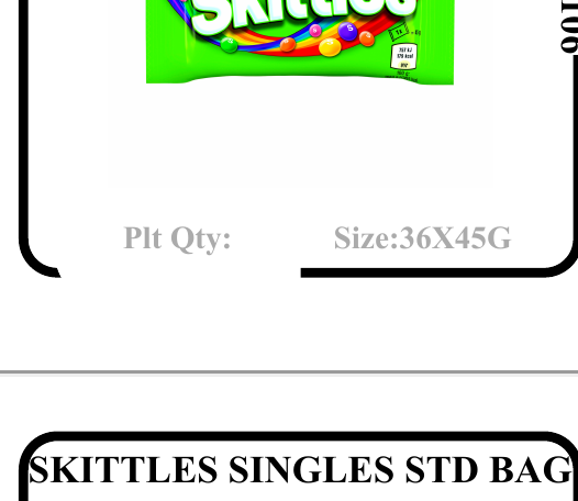 SKITTLES SINGLES STD BAG 45G CRAZY SOURS - Wholesale FMCG Product - BREX Trading