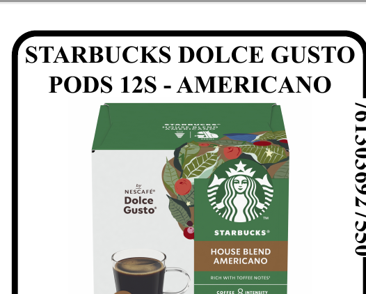 STARBUCKS DOLCE GUSTO PODS 12S - AMERICANO - Wholesale FMCG Product - BREX Trading